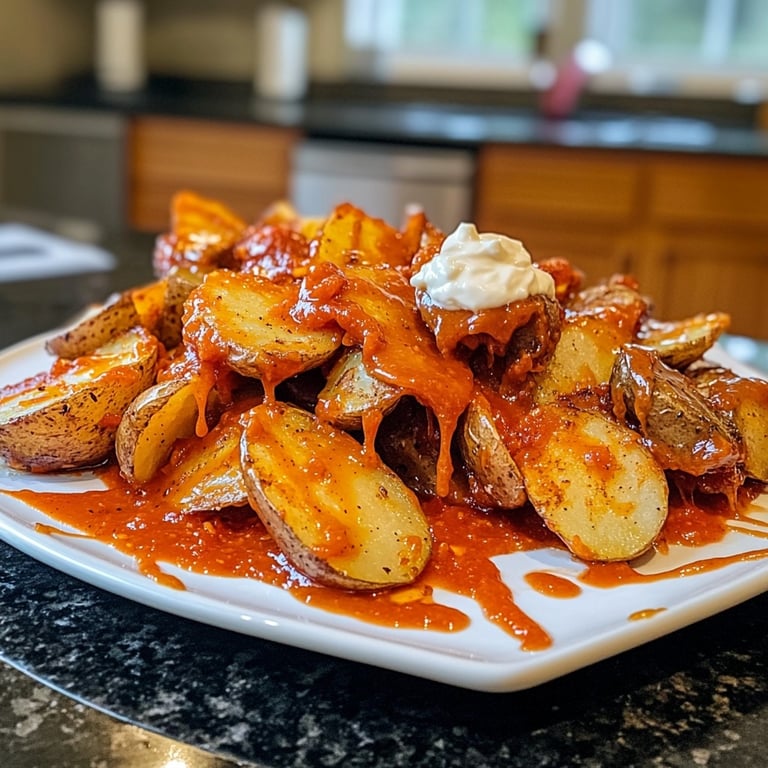 Patatas bravas crujientes