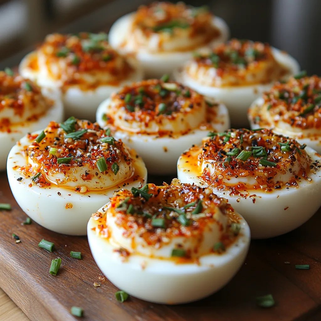 Huevos Rellenos Picantes con Ajo y Chile: Una Increíble Receta Secreta