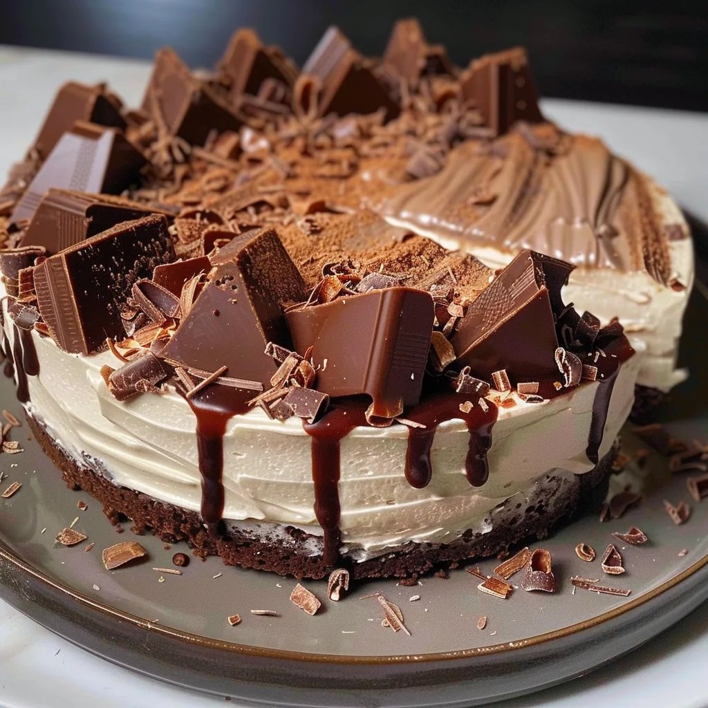 Pastel de mousse de chocolate sin huevo