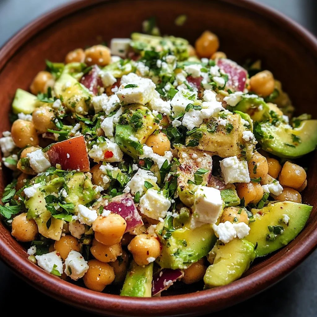 Ensalada de Garbanzos, Queso Feta y Aguacate: Una Increíble Receta Última