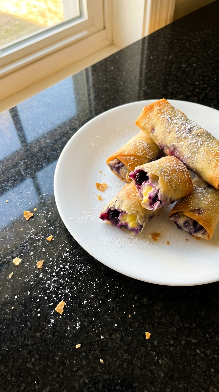 Rollitos primavera arándanos limón