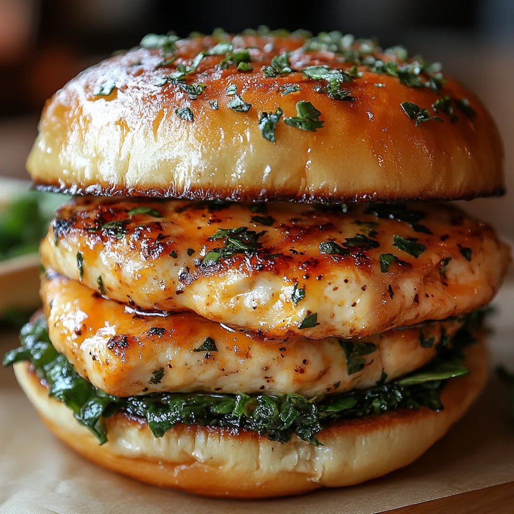 Hamburguesas de Pollo con Cheddar Blanco y Espinacas: Una Increíble Receta Última