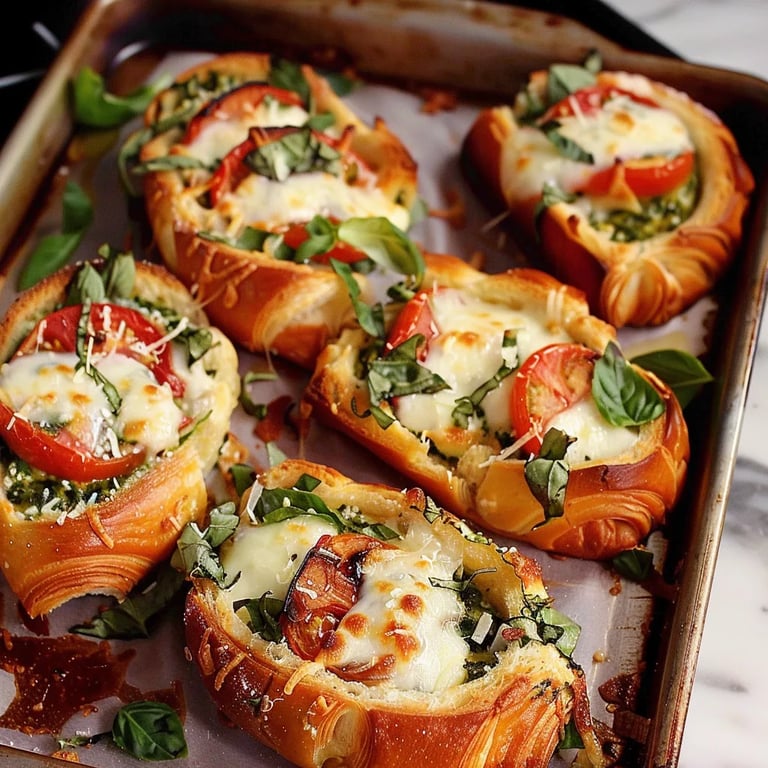 Croissants Tostados al Horno con Mozzarella