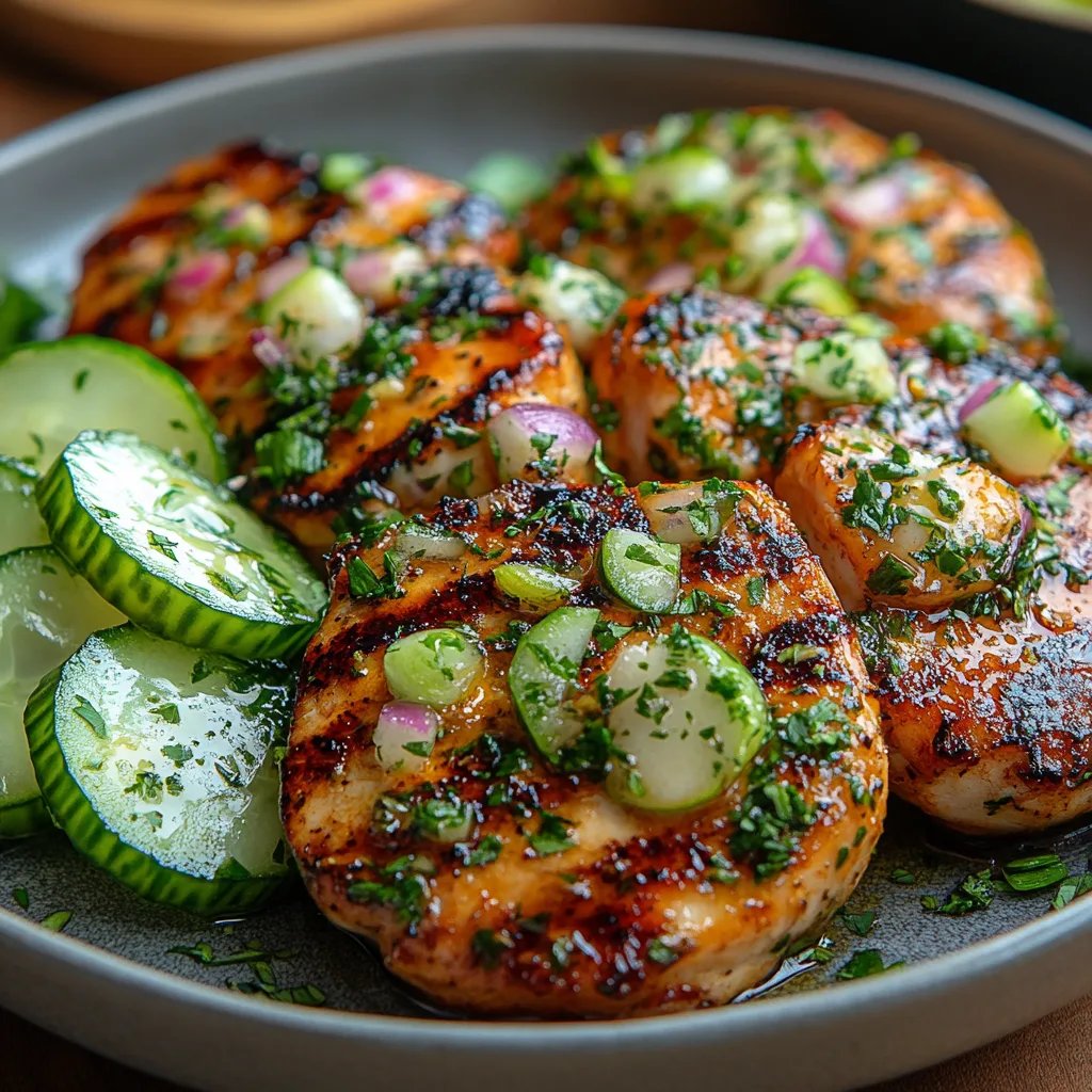 Pollo Picante con Ensalada Cremosa de Pepino: Una Increíble Receta Última