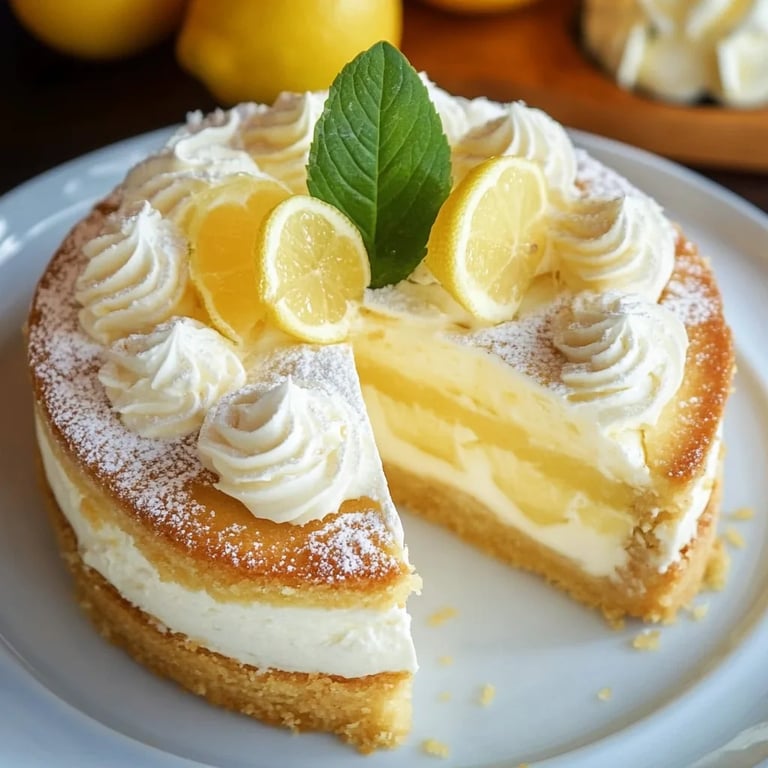 Tarta de limón y mascarpone