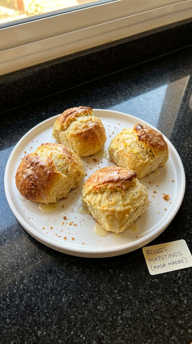 Rollos matutinos de masa madre con limón