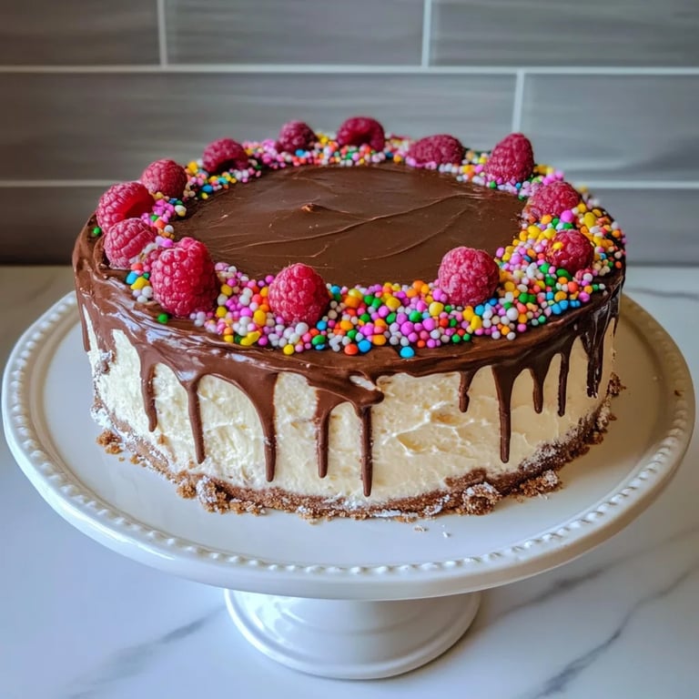 Pastel de cheesecake de chocolate