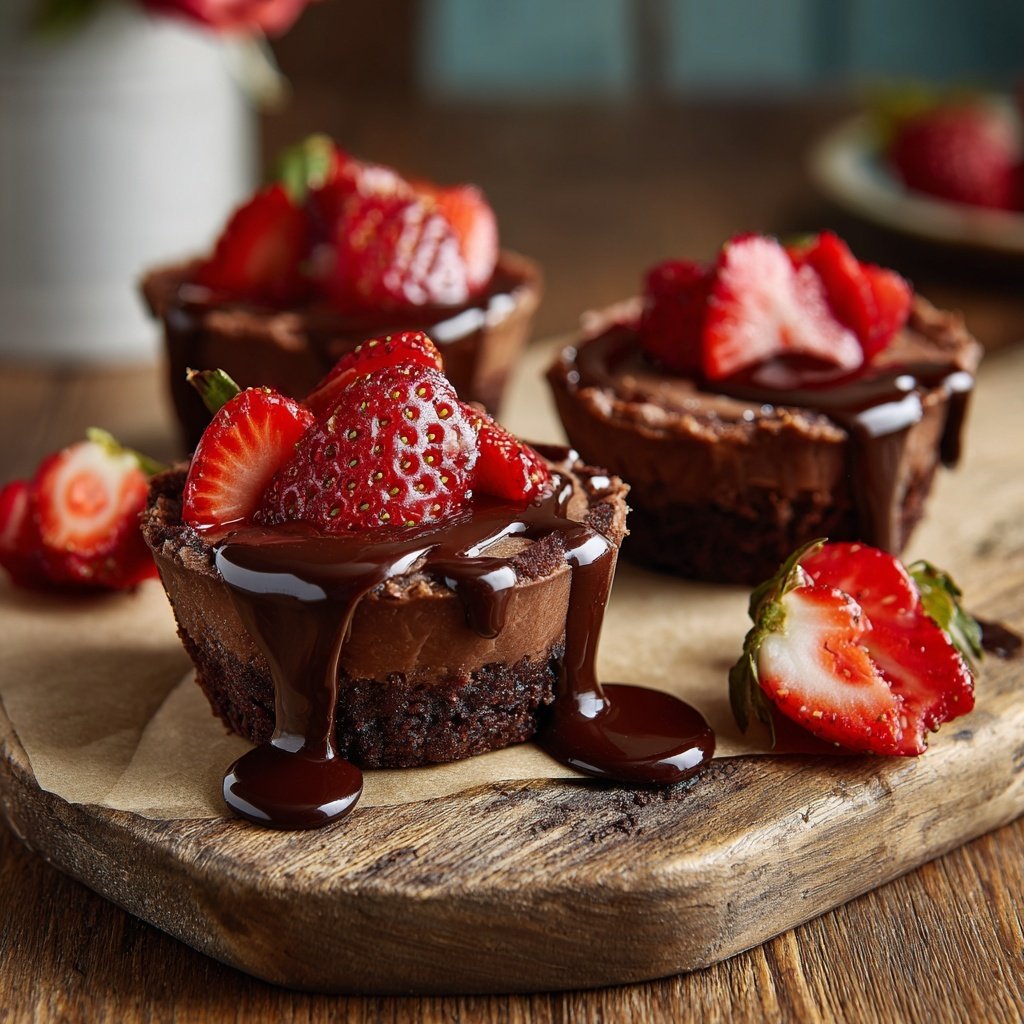 Copas irresistibles de fresa con chocolate