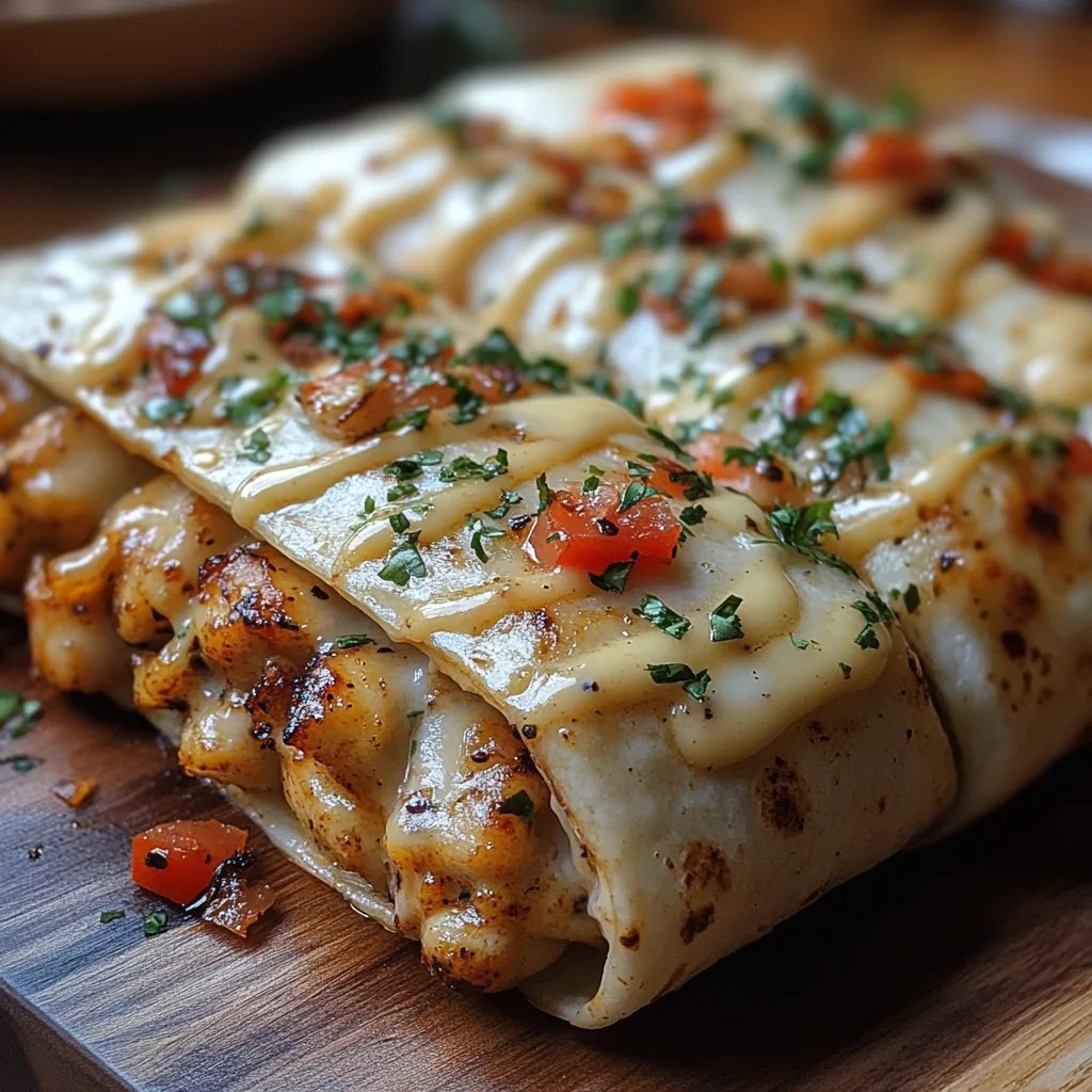 Wraps Acogedores de Pollo con Ajo y Queso: Una Incríble Receta Última