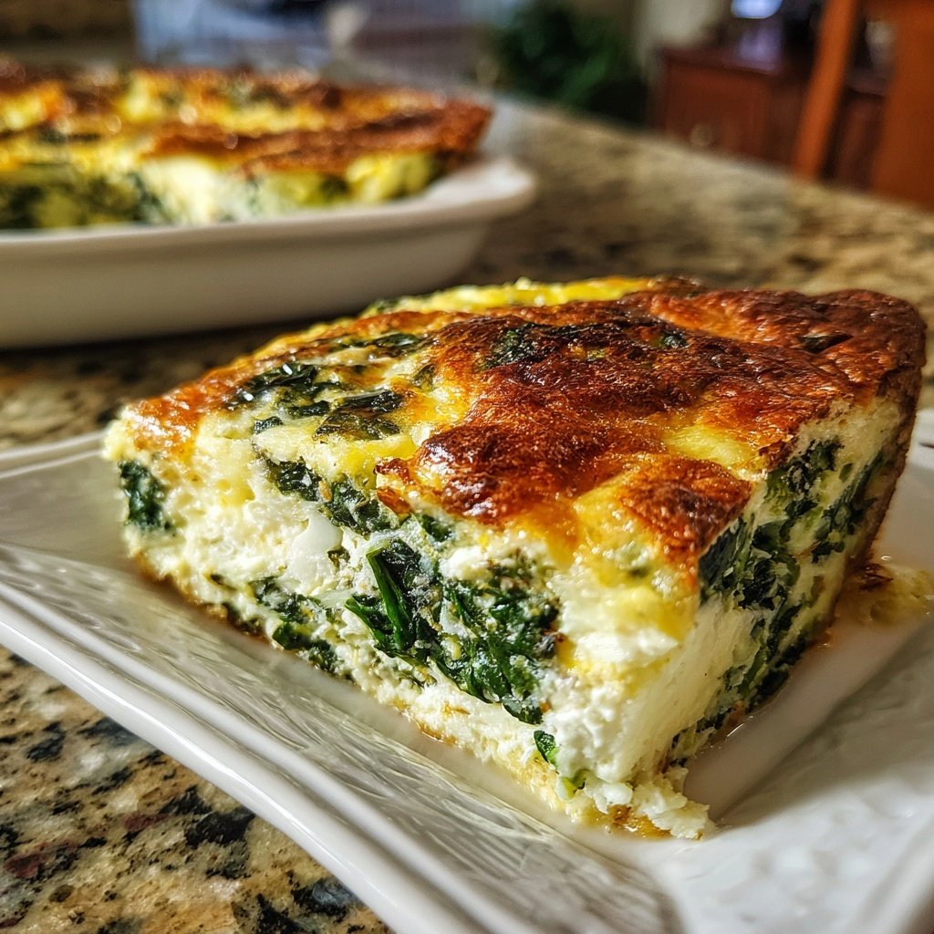 Strata espinacas alcachofas huevos