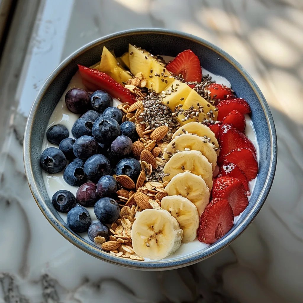 Bowl energético de yogur griego