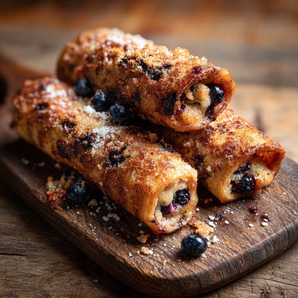 Rollitos canela limón arándanos