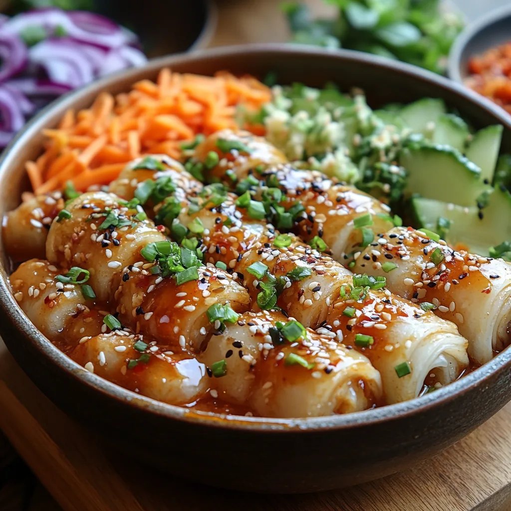 Ensalada de Rollito de Primavera con Salsa de Maní: Una Increíble Receta Secreta