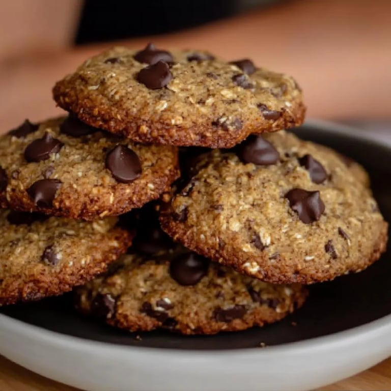 Galletas de avena y chispas de chocolate