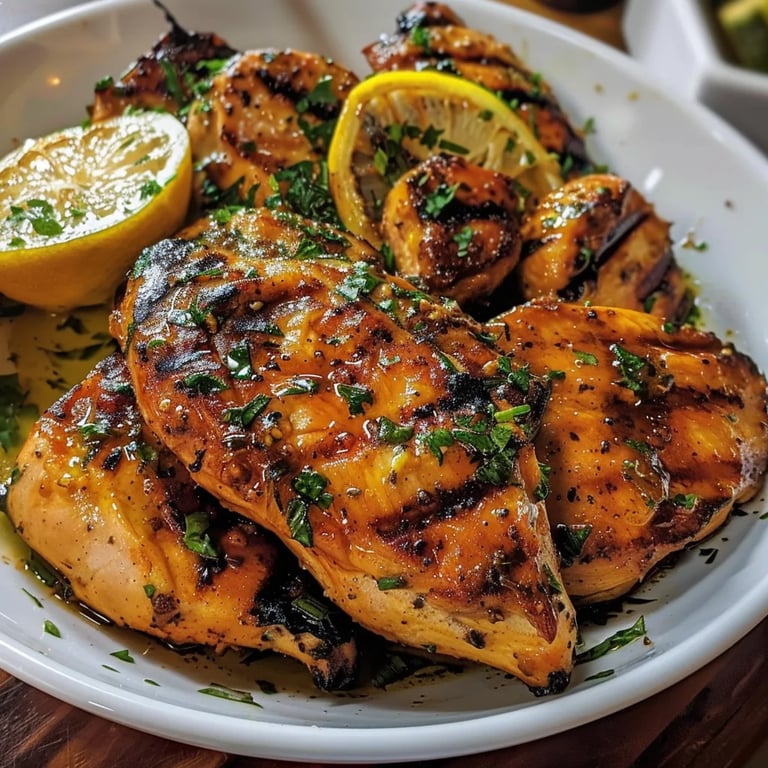 Pollo asado fácil con calabacín al limón